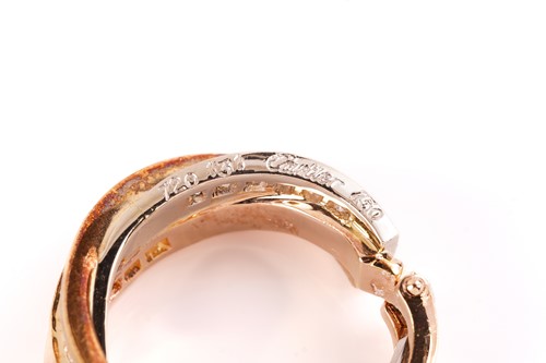 Lot 2 - Cartier - A pair of 'Trinity' diamond hoop...