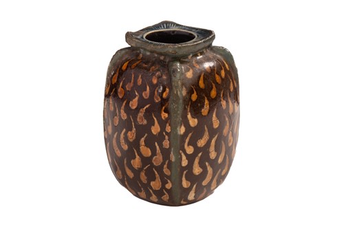 Lot 295 - A Martin Brothers miniature stoneware gourd...