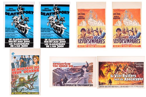 Lot 205 - Six original Belgian film posters / lobby...