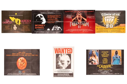 Lot 425 - Seven original quad film posters, comprising...