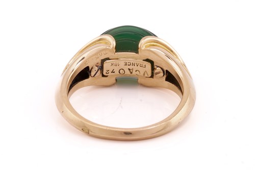 Lot 289 - Van Cleef and Arpels. A carved green...
