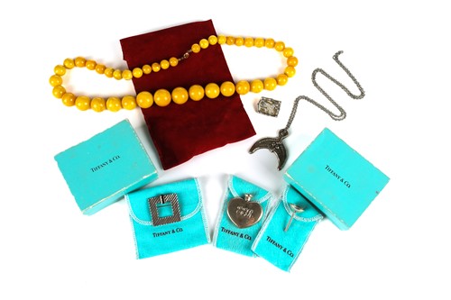 Lot 108 - A Tiffany & Co. geometrical brooch and...