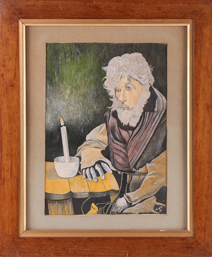 Lot 106 - James Lloyd (1905-1974), 'Danny Kaye as a Monk'...