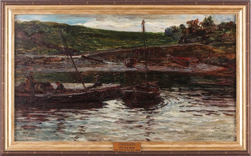 Lot 80 - Colin Hunter (1841-1904), Fishermen, signed...