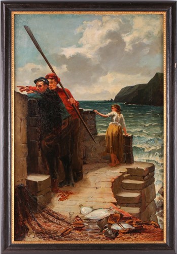 Lot 16 - Colin Hunter (1841-1904), A Strange Craft,...