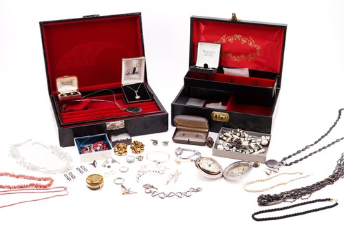 Lot 142 - A large quantity of silver, white metal, and...
