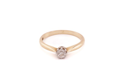 Lot 141 - An old-cut diamond solitaire ring, comprising...