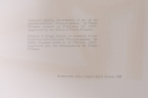 Lot 58 - After Pablo Picasso (1881 - 1973) 'Femme...