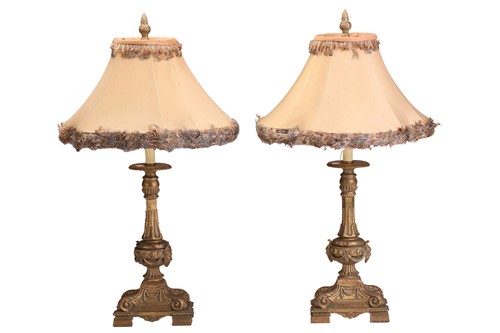 Lot 342 - A pair of Neo-Classical style gilt composition...