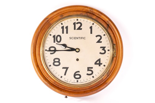 Lot 354 - A Vintage Scientific Clock Mfg, 30hr wall...