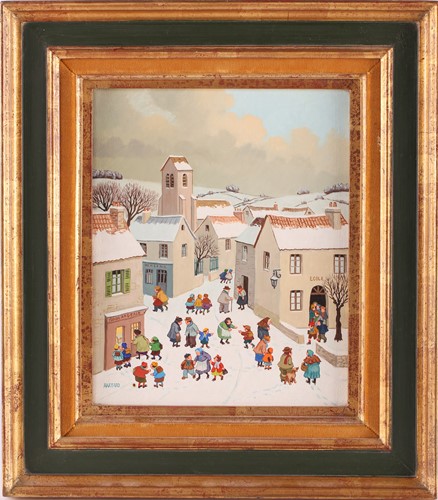 Lot 68 - Jean Axatard (b.1931) French, figures in a...
