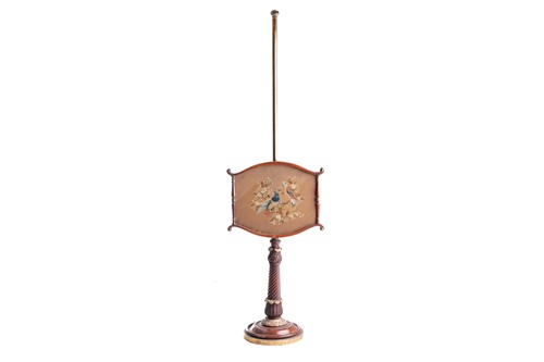 Lot 195 - A William IV rosewood and gilt brass pole...