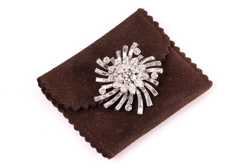 Lot 233 - Van Cleef & Arpels - A floral spray brooch set...