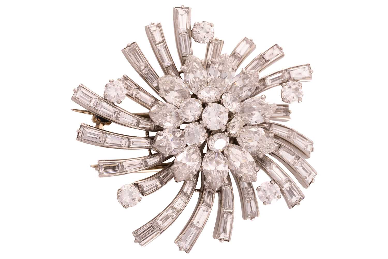 Lot 233 - Van Cleef & Arpels - A floral spray brooch set...