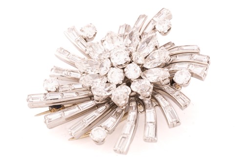 Lot 233 - Van Cleef & Arpels - A floral spray brooch set...