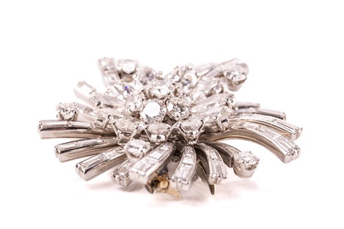 Lot 233 - Van Cleef & Arpels - A floral spray brooch set...