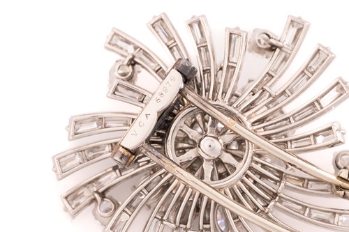 Lot 233 - Van Cleef & Arpels - A floral spray brooch set...