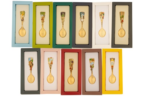 Lot 453 - Robbe and Berking. A set of eleven silver gilt...