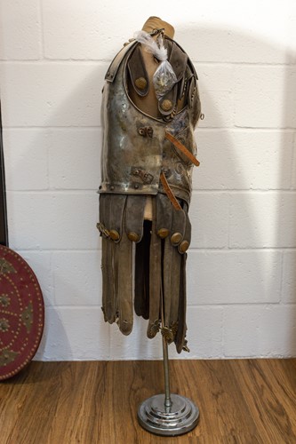 Lot 604 - A partial suit of film prop Roman armour in...