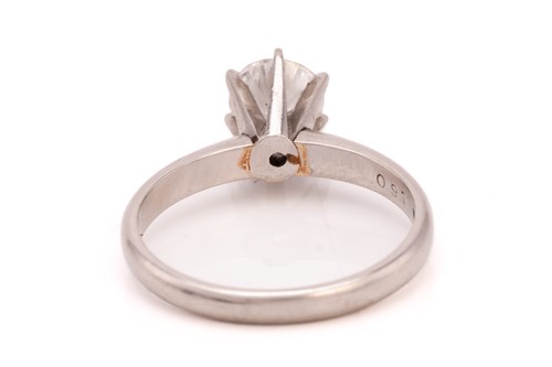Lot 90 - A diamond solitaire ring, centred with a...