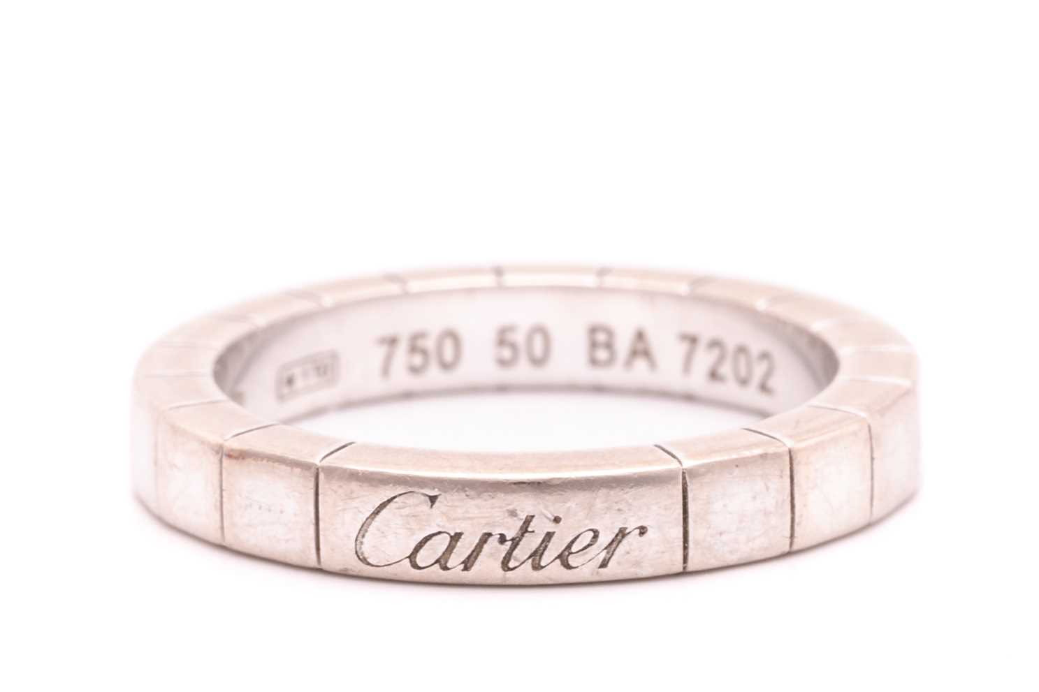 Lot 75 - Cartier - A 'Lanières' ring in 18ct white gold,...