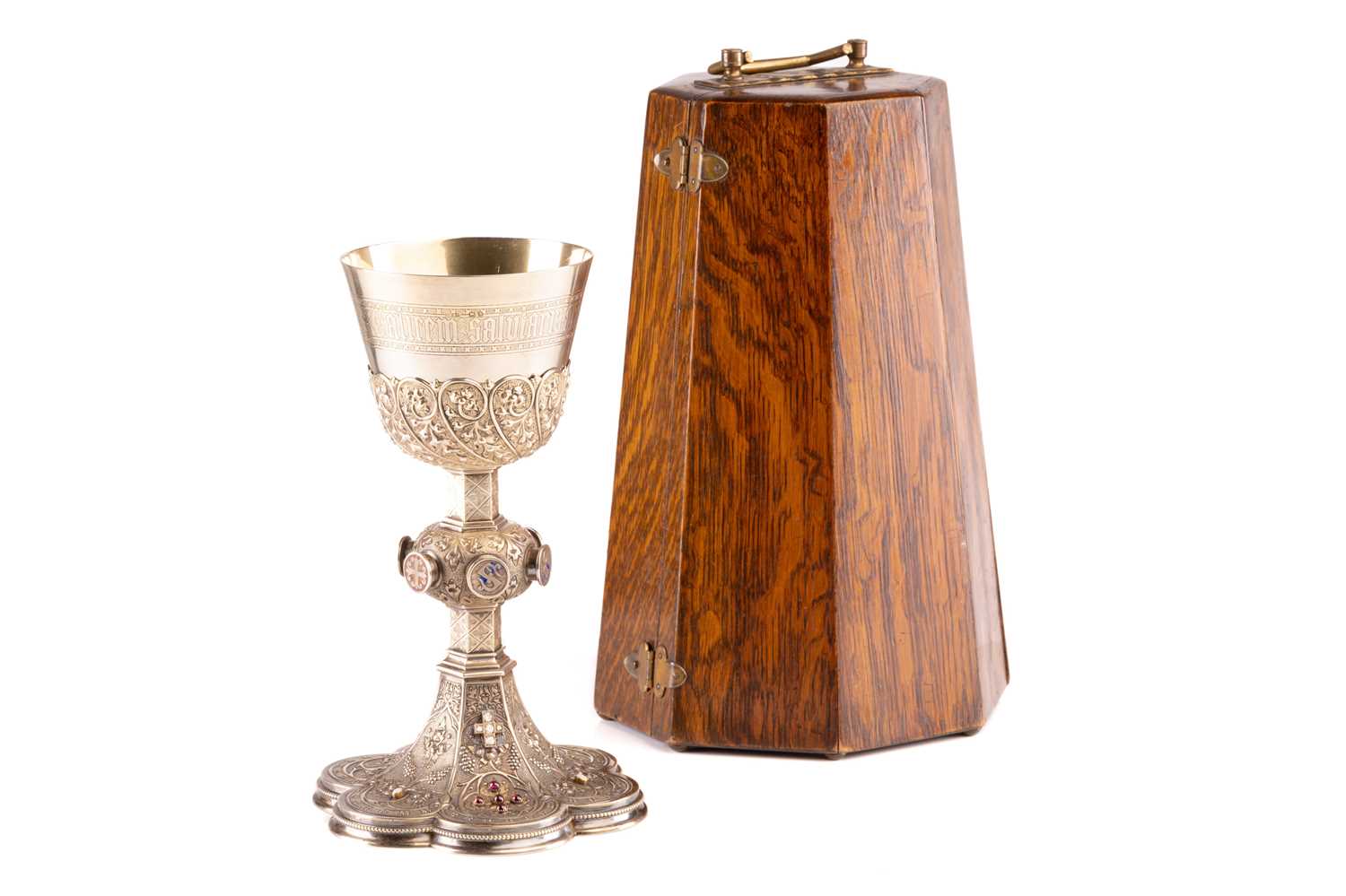 Lot 433 - A silver gilt chalice and paten, James...
