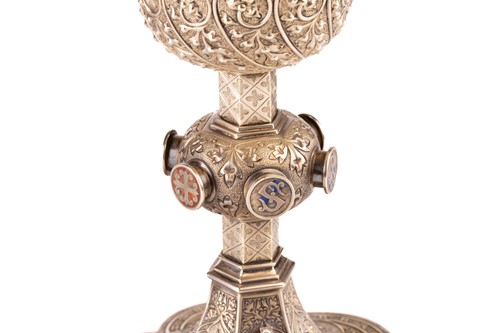 Lot 433 - A silver gilt chalice and paten, James...