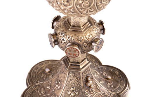 Lot 433 - A silver gilt chalice and paten, James...