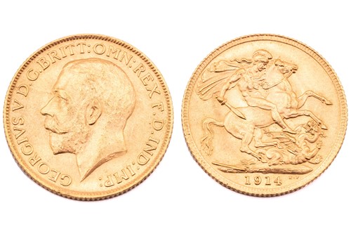 Lot 169 - A George V sovereign, dated 1914.