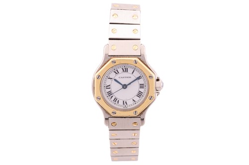 Lot 397 - A Cartier Santos Ronde lady's wristwatch,...