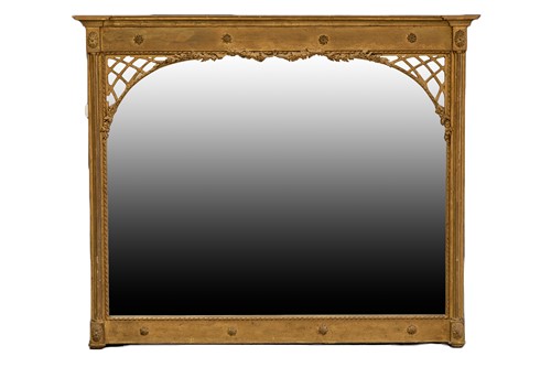 Lot 109 - A 19th-century carved and giltwood rectangular...