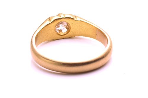 Lot 92 - A diamond gypsy ring, comprising a rectangular...
