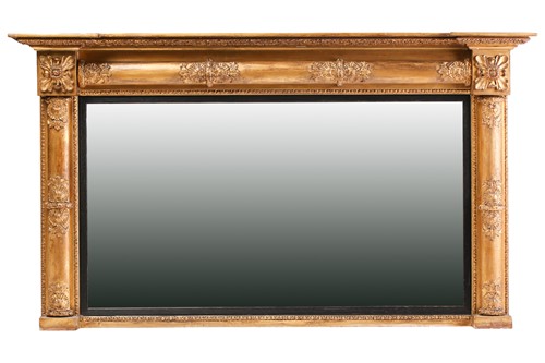 Lot 108 - A Regency inverted breakfront giltwood...