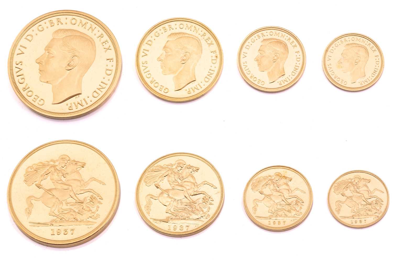 Lot 170 - A 1937 King George VI Sovereign Set,...