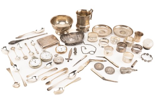 Lot 450 - A group of silver and plated items, to include...