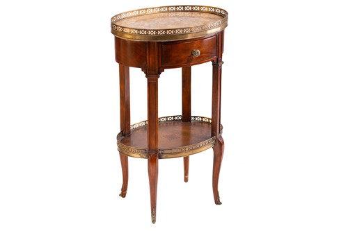 Lot 172 - A French Napoleon III style mahogany oval...