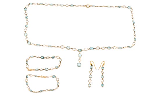 Lot 165 - A suite of rock crystal and zircon jewellery,...