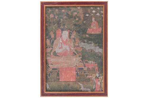 Lot 97 - A Tibetan thangka, 18th century, Thub-Chen the...