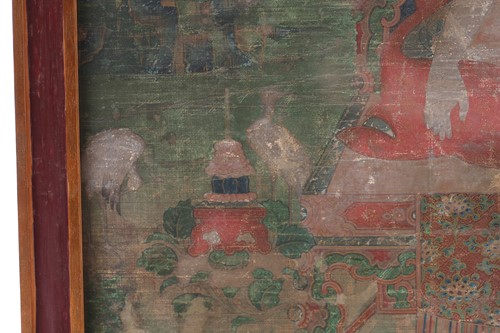 Lot 91 - A Tibetan thangka, 18th century, Grub-chen...