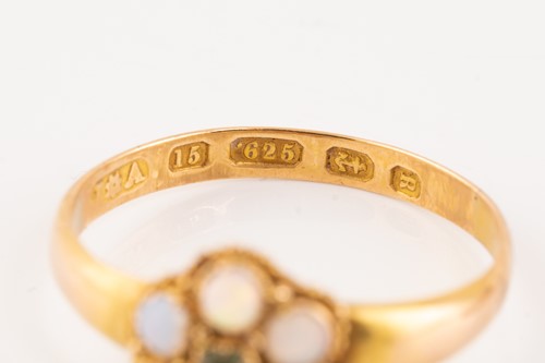 Lot 206 - Two Victorian gem-set rings and a diamond...