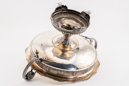 Lot 404 - A large George V silver pedestal bowl,...