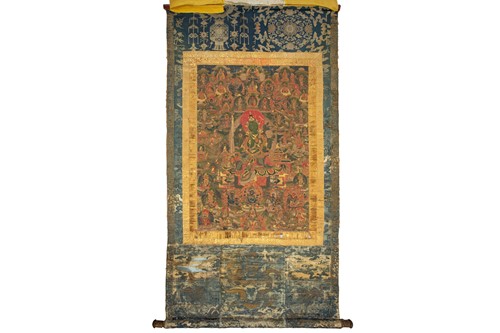 Lot 92 - A Tibetan Green Tara - sGrol-ma, possibly 18th...