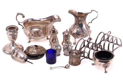Lot 477 - A Victorian silver cream jug, low-bellied form...