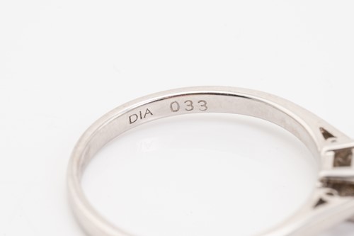 Lot 172 - Two diamond set rings, featuring illusion/claw...