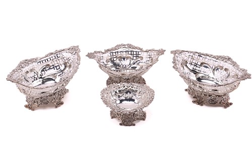 Lot 467 - A Victorian pair (consecutive dates) of silver...