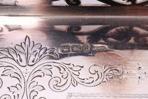 Lot 495 - A large late Victorian silver tray, Sheffield...