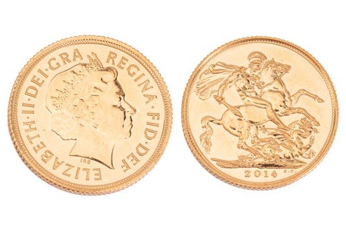 Lot 363 - An Elizabeth II full sovereign, dated 2014.