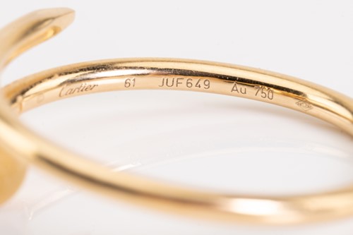 Lot 86 - Cartier - a Juste en Clou ring in 18ct yellow...