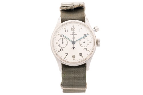Lot 375 - A Lemania HS9 1-button chronograph Royal Navy...