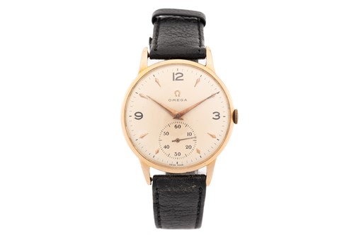 Lot 377 - An Omega jumbo in 18ct gold watch, featuring a...